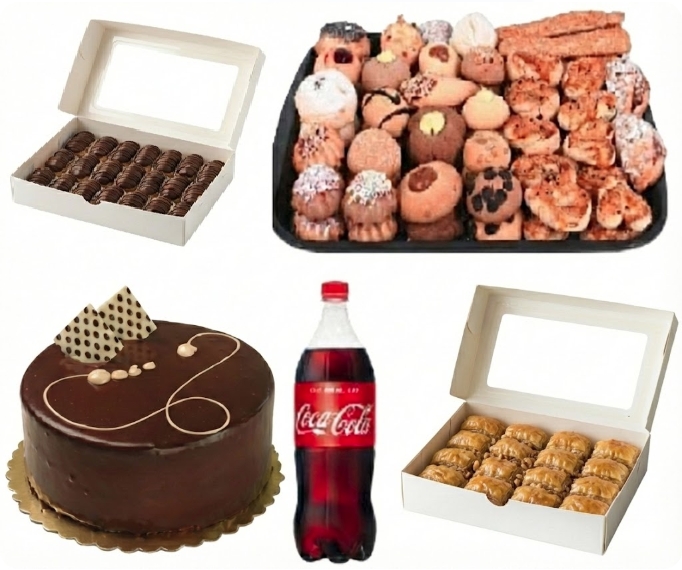 1 Adet 4-6 Kişilik Çikolatalı Yaş Pasta Dahil 5'li Menü Kıbrıs pasta