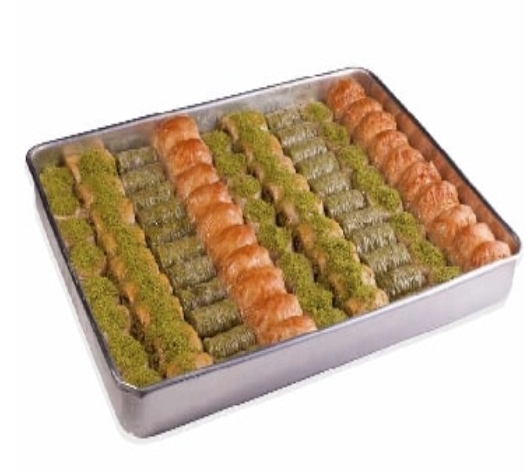 2500 Gr ( 2.5 Kg ) Karışık Cevizli ve Fıstıklı Baklava Kıbrıs pasta