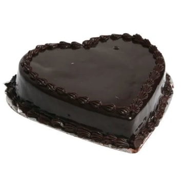 4-5 Kişilik Yaş Pasta - Çikolatalı Kalp Şeklinde Tasarım Kıbrıs pasta