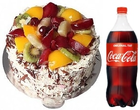 4-6 Kişilik Karışık Meyveli Pasta Sipariş Kıbrıs pasta