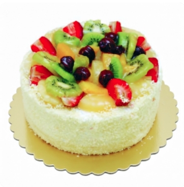 4 kişilik yuvarlak karışık meyveli pasta Kıbrıs pasta