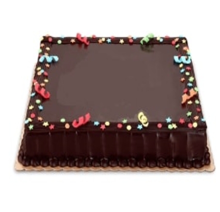 80 Kişilik Çikolatalı Yaş Pasta - Kare Dikdörtgen Tasarım Kıbrıs pasta