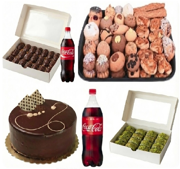 9-10 Kişilik Çikolatalı Yaş Pasta + Kuru Pasta + Baklava Menüsü Kıbrıs pasta