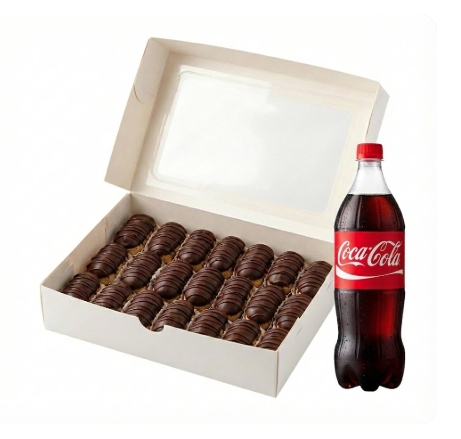 Hızlı Teslimatlı Çikolatalı Ekler + Kola Menü Kıbrıs pasta