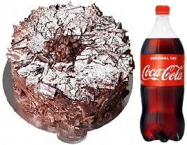 Parça Çikolatalı Pasta Cola Hediyeli Kıbrıs pasta