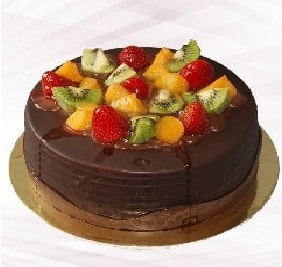 Zengin Tatlı 6-9 Kişilik Meyveli Çikolatalı Yaş Pasta Kıbrıs pasta